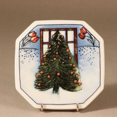 Arabia seinätaulu, Finnair, suunnittelija Heljä Liukko-Sundström, Finnair, serikuva, joulu, tilaustyö