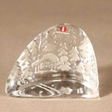 Iittala Latu Satu glass card, clear, designer Valto Kokko