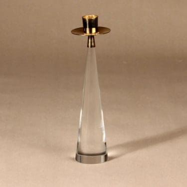 Iittala Ascot kynttilänjalka, Kirkas, kulta, suunnittelija Timo Sarpaneva, kullattu