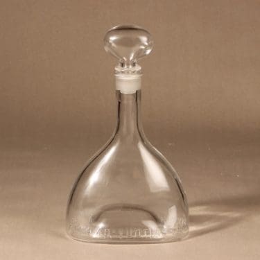 Riihimäen lasi Alko karahvi, kirkas, suunnittelija Helena Tynell,