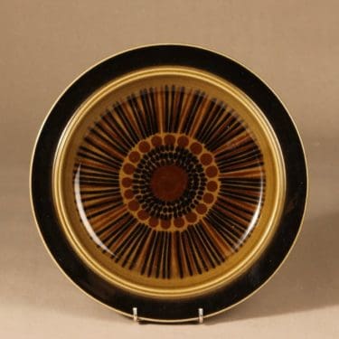 Arabia Kosmos lautanen, puhalluskoriste, matala, suunnittelija Gunvor Olin-Grönqvist, puhalluskoriste, matala, puhalluskoriste, retro, signeerattu