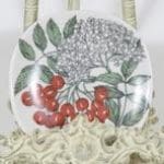 Arabia Botanica Suomuurain Lakka koristelautanen, suunnittelija Esteri Tomula