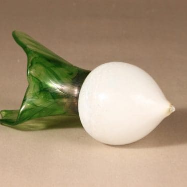 Nuutajärvi Lasinen kasvimaa Retikka, signeerattu, suunnittelija Oiva Toikka, signeerattu, signeerattu