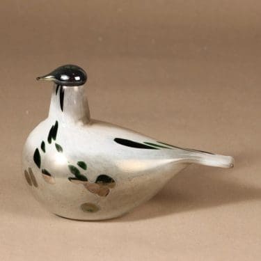 Nuutajärvi Birds by Toikka taidelasilintu, Sumusirri, suunnittelija Oiva Toikka, Sumusirri, signeerattu, numeroitu