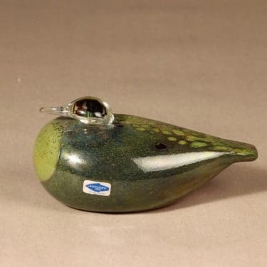 Nuutajärvi Birds by Toikka taidelasilintu, Lintu Retretti, suunnittelija Oiva Toikka, Lintu Retretti, signeerattu, numeroitu, yrityslintu