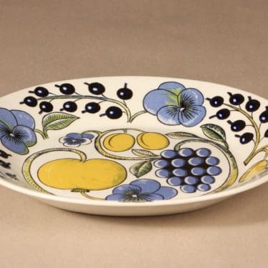 Arabia Paratiisi lautanen, ovaali, suunnittelija Birger Kaipiainen, ovaali, serikuva, ovaali