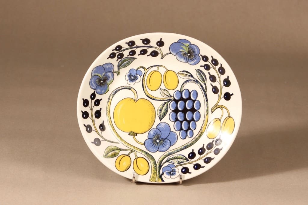 Arabia Paratiisi lautanen, ovaali, suunnittelija Birger Kaipiainen, ovaali, serikuva, ovaali kuva 2