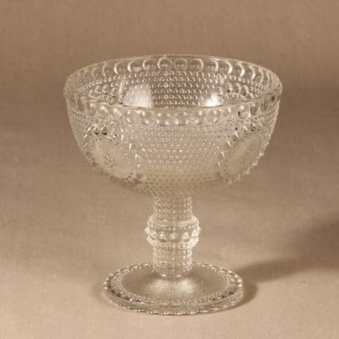 Riihimäen lasi Grapponia kulho, jalallinen, suunnittelija Nanny Still, jalallinen, jalallinen