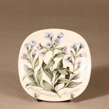 Arabia Botanica seinälautanen, Imikkä, suunnittelija Esteri Tomula, Imikkä, serikuva, kukka-aihe