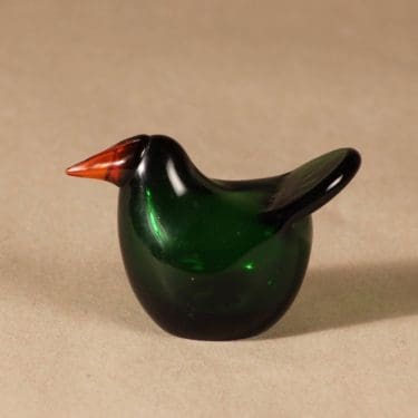 Nuutajärvi lintu , Sieppo, suunnittelija Oiva Toikka, Sieppo , Sieppo, signeerattu