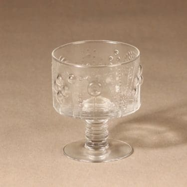 Nuutajärvi Flora annoskulho, jalallinen, suunnittelija Oiva Toikka, jalallinen, Jalallinen, 20 cl