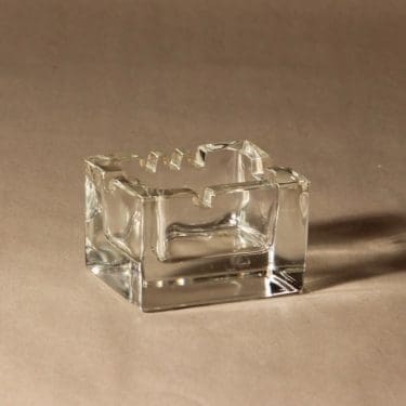 Nuutajärvi Cigaro tuhkakuppi, kirkas, suunnittelija Kaj Franck, massiivinen