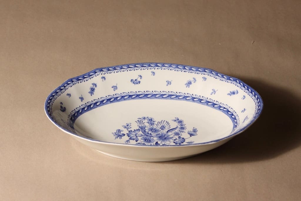 Arabia Suomen kukka bowl, deep, copper ornament, oval