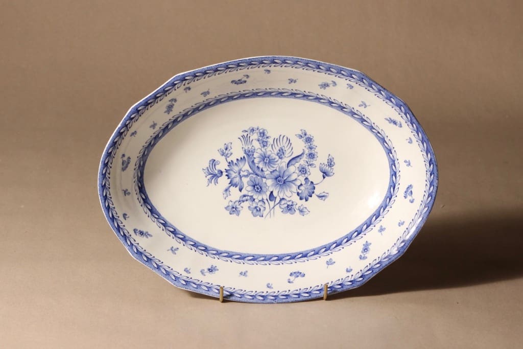 Arabia Suomen kukka bowl, deep, copper ornament, oval, 2