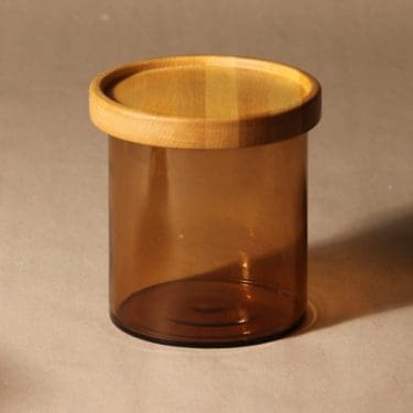 Nuutajärvi Purtilo jar with wooden lid, designer Kaj Franck