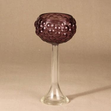 Riihimäen lasi Old King Cole punch bowl, on foot, designer Erkkitapio Siiroinen, big