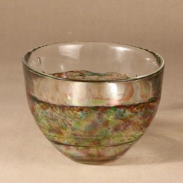 Nuutajärvi Atolli malja, monivärinen, suunnittelija Oiva Toikka,