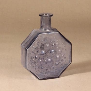 Riihimäen lasi Stella Polaris koristepullo, sininen, suunnittelija Nanny Still,