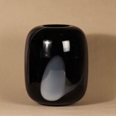 Iittala Blues art glass vase, signed, designer Timo Sarpaneva, big, signed, numbered