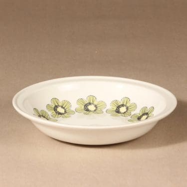 Arabia Primavera lautanen, syvä, suunnittelija Esteri Tomula, syvä, serikuva, kukka-aihe, syvä