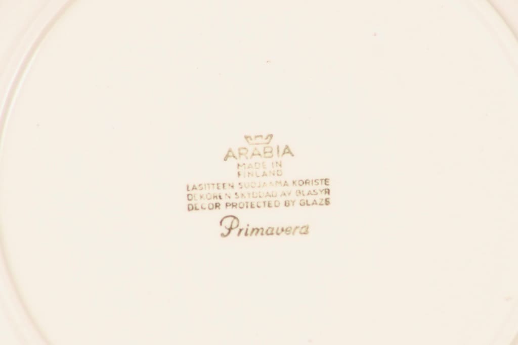 Arabia Primavera lautanen, matala, suunnittelija Esteri Tomula, matala, serikuva, kukka-aihe, pieni kuva 2