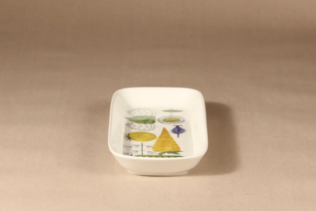 Arabia Vegeta tarjoilukulho, käsinmaalattu, suunnittelija Esteri Tomula, käsinmaalattu, käsinmaalattu, vihannesaihe, matala kuva 2