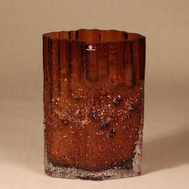 Iittala Pinus maljakko, ruskea, suunnittelija Tapio Wirkkala,