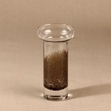 Nuutajärvi Kanerva maljakko, kirkas|ruskea, suunnittelija Björn Weckström,