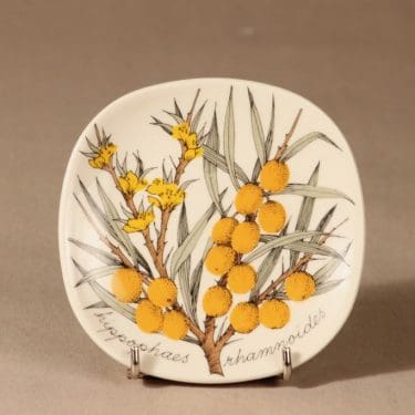 Arabia Kosmos muki, puhalluskoriste, suunnittelija Gunvor Olin-Grönqvist, puhalluskoriste, raidallinen