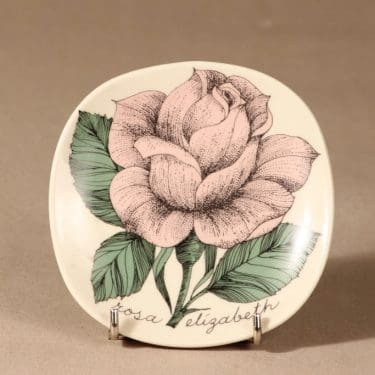 Arabia Koralli kahvikuppi, vaaleanpunainen, suunnittelija Raija Uosikkinen, käsinmaalattu, kukka