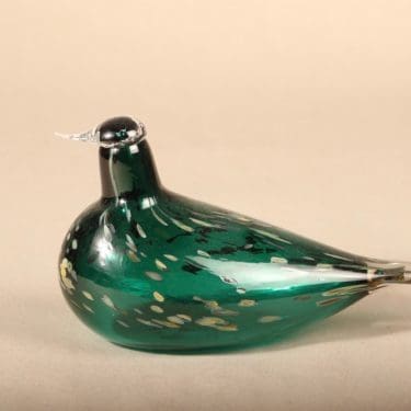 Nuutajärvi lintu , Pekkasiini, suunnittelija Oiva Toikka, Pekkasiini, signeerattu