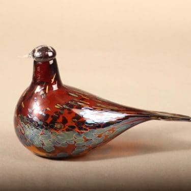 Nuutajärvi lintu , Pekkasiini, suunnittelija Oiva Toikka, Pekkasiini, signeerattu