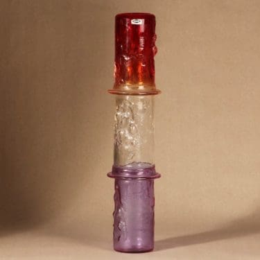 Nuutajärvi Bambu vase, signed design Oiva Toikka