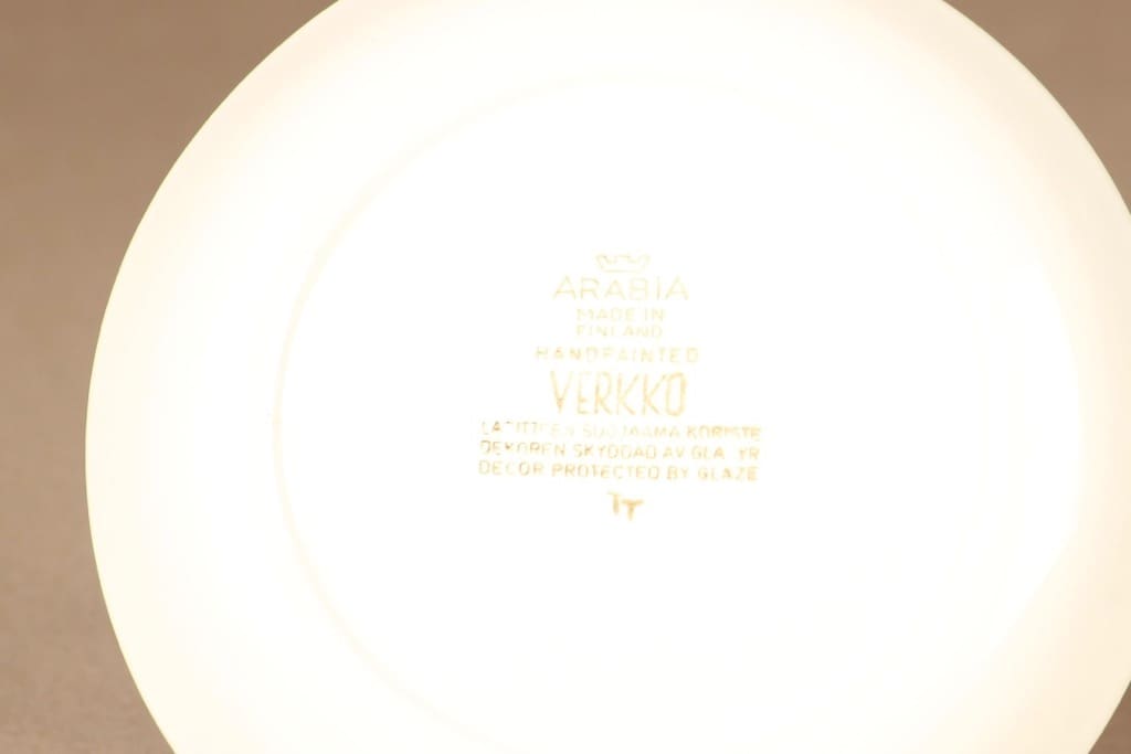 Arabia Verkko lautanen, matala, suunnittelija Raija Uosikkinen, matala, viivakoriste kuva 3