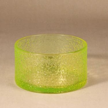 Riihimäen lasi Jesperi kulho, keltainen