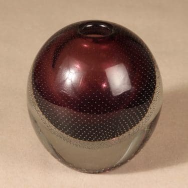 Nuutajärvi Huntu, taidelasi, suunnittelija Gunnel Nyman, taidelasi, signeerattu, massiivinen