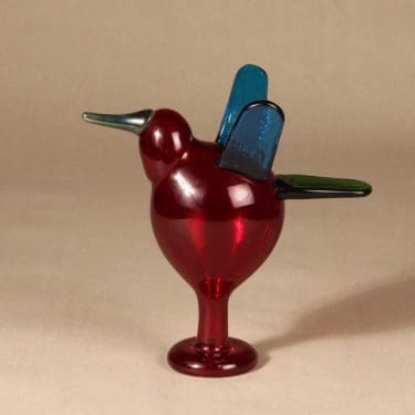 Nuutajärvi Sieppari, lintu, signeerattu, numeroitu, suunnittelija Oiva Toikka, lintu, signeerattu, numeroitu, signeerattu, numeroitu