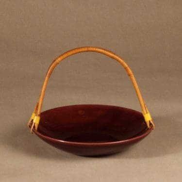 Kupittaan savi kulho, rottinkikahva, suunnittelija , rottinkikahva, rottinkikahva