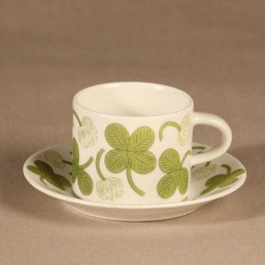 Arabia Apila kahvikuppi, vihreä, suunnittelija Birger Kaipiainen, serikuva