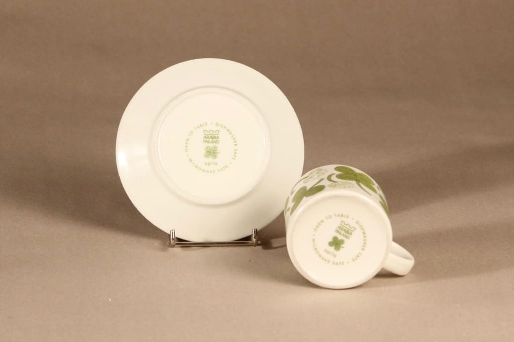 Arabia Apila coffee cup, green, Birger Kaipiainen 3