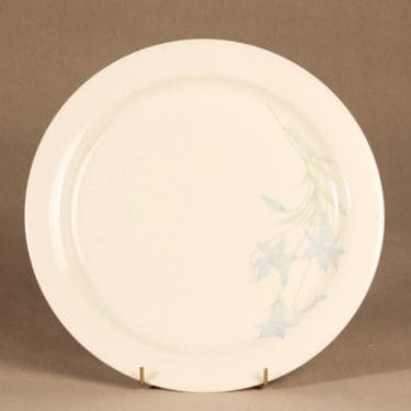 Arabia Sinikello lautanen, matala, suunnittelija Esteri Tomula, matala, serikuva, kukka-aihe