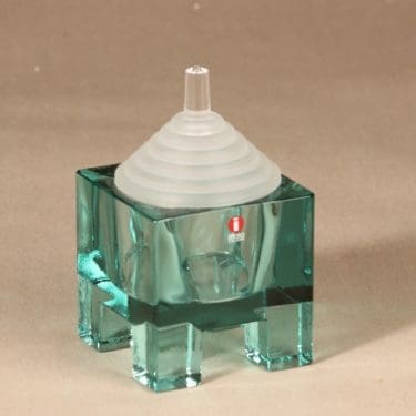 Nuutajärvi Babylon taidelasi, signeerattu, suunnittelija Markku Salo, signeerattu, kannellinen, signeerattu