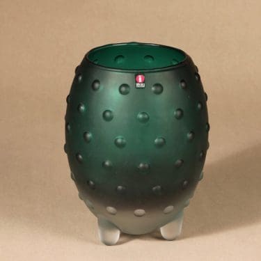 Iittala Major maljakko, vihreä, suunnittelija Tiina Nordström,