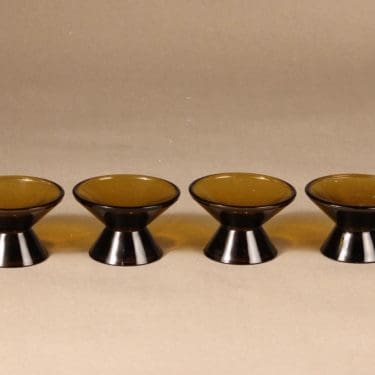 Iittala Kartio candlestick, brown, 4 kpl, designer Kaj Franck
