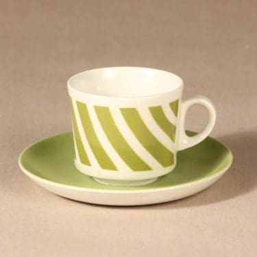 Arabia BR kahvikuppi, puhalluskoriste, suunnittelija , puhalluskoriste, raidallinen, puhalluskoriste