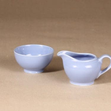 Arabia sokerikko ja kermakko, vaaleansininen, 2 kpl, suunnittelija ,