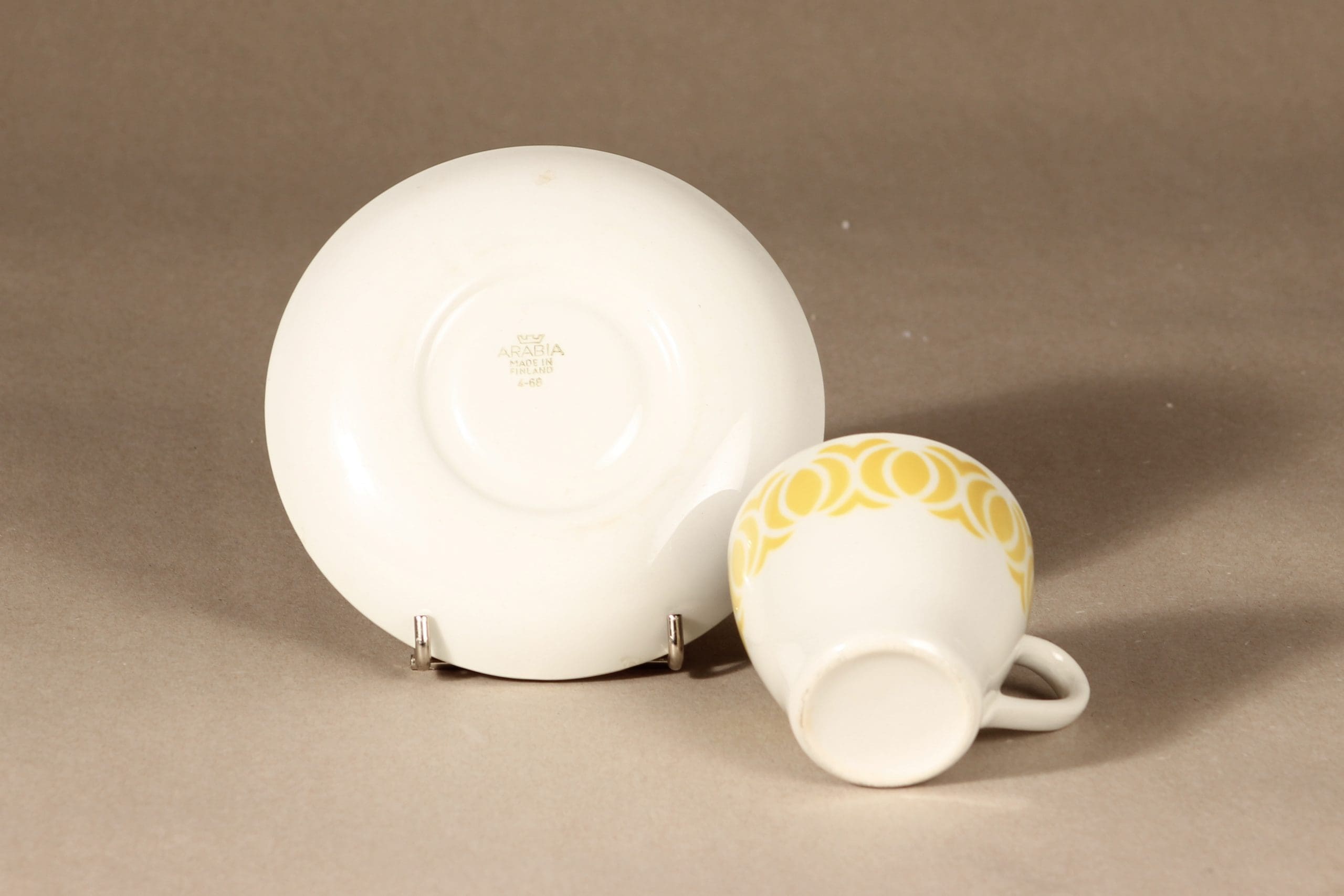 Arabia EC coffee cup, yellow blow decorative 3