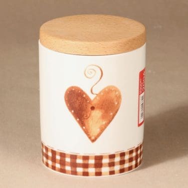 Arabia Sydänpipari purnukka, kannellinen, suunnittelija Minna Immonen, kannellinen, joulu-aihe