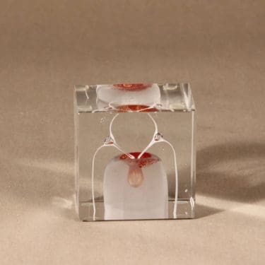 Nuutajärvi Vuosikuutio 1985, signeerattu, numeroitu, suunnittelija Oiva Toikka, signeerattu, numeroitu, signeerattu, numeroitu, 1985