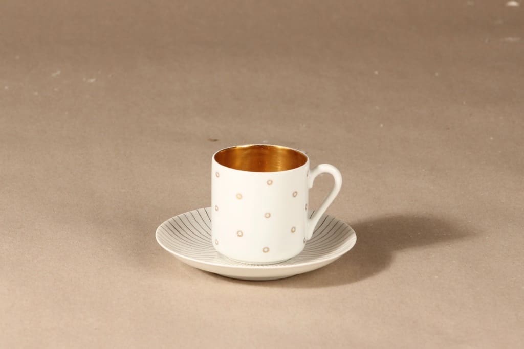 Arabia OC espresso cup, handpainted designer Esteri Tomula